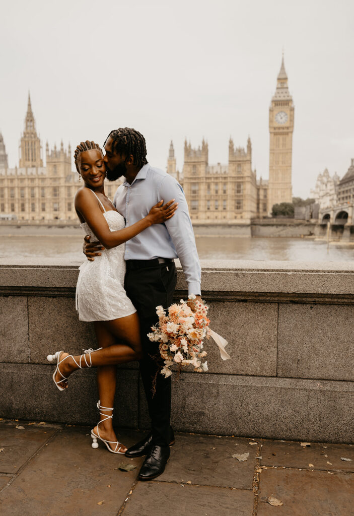 London wedding portraits at Big Ben