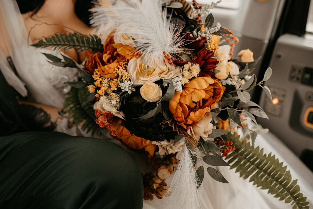 Autumnal wedding bouquet 