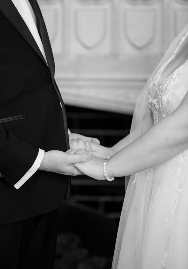 Winchester elopement photography. A couple holding hands