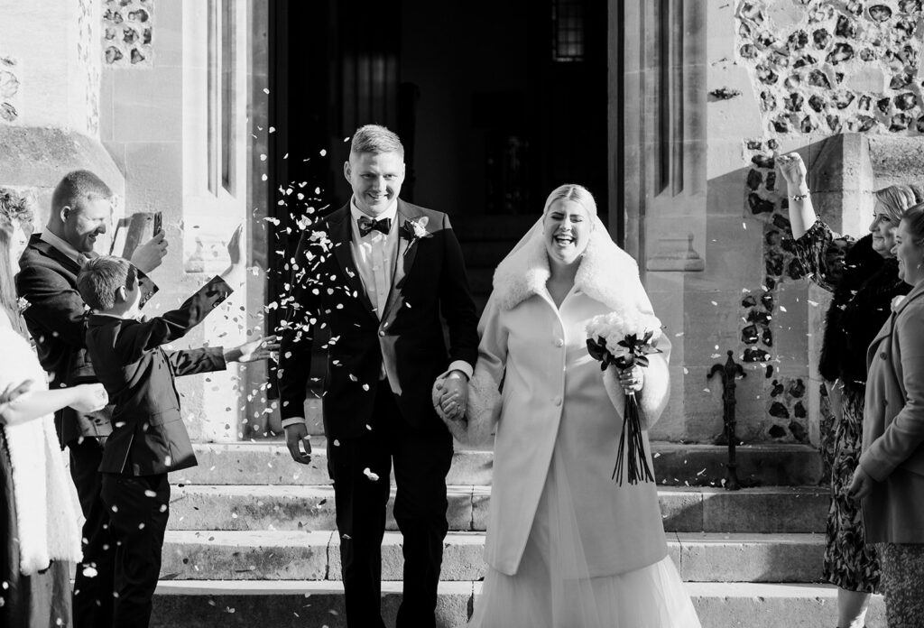 Winchester registry office confetti moment