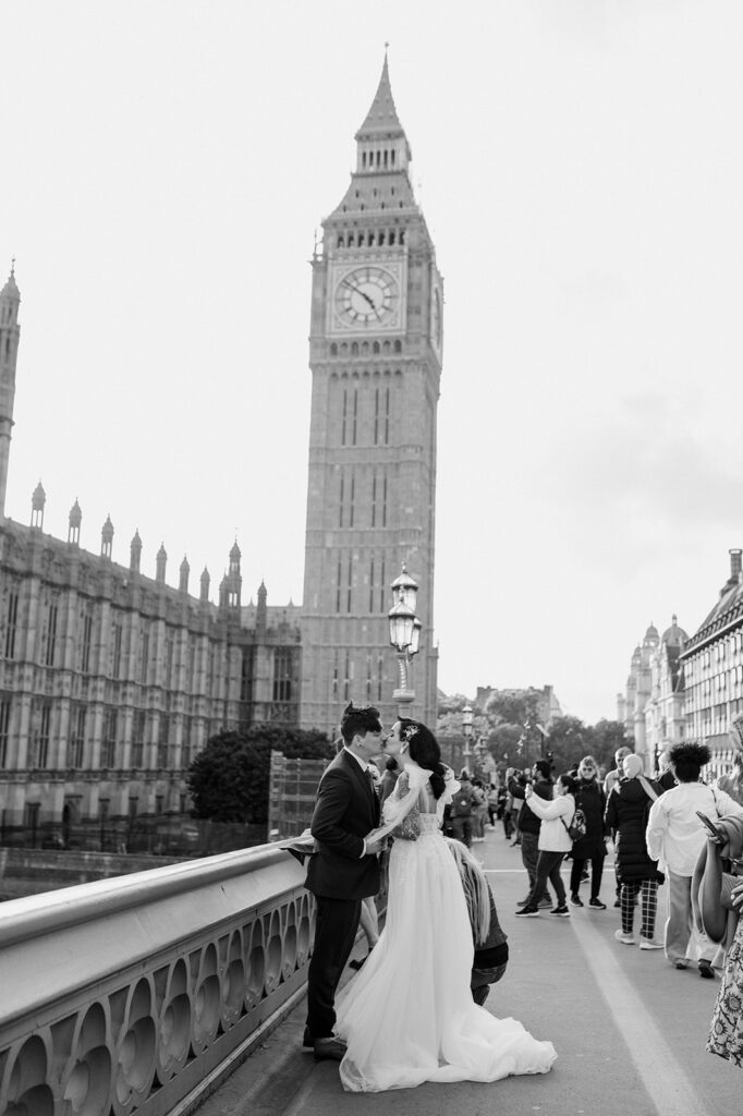 London wedding photographer Megan Donati Photography. Couple photo with Big Ben