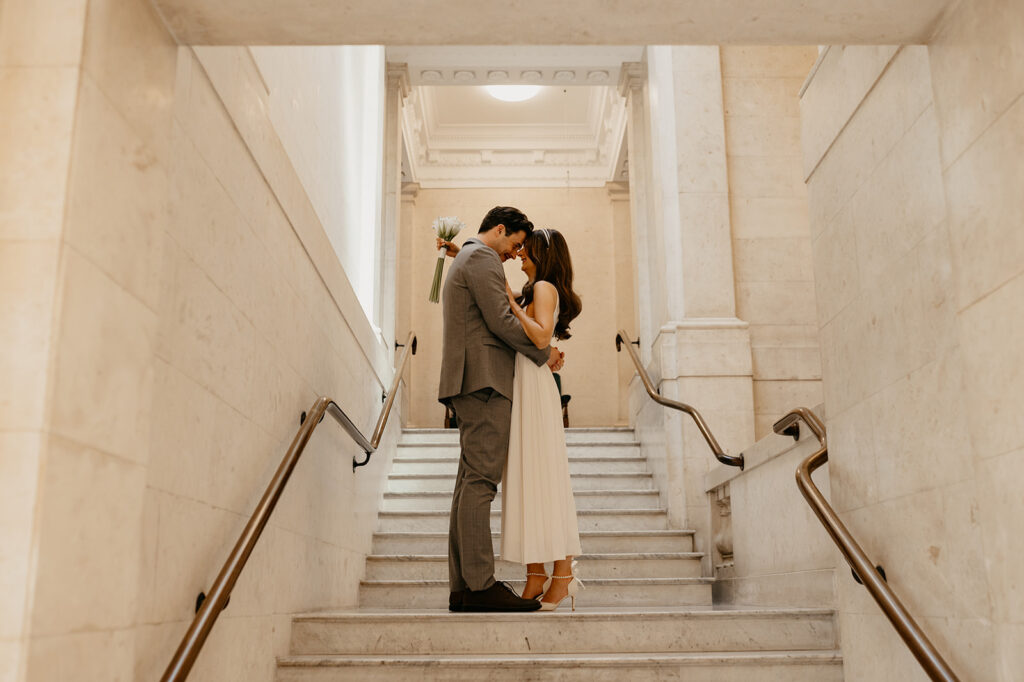 Wedding portraits at Marylebone Town Hall. Megan Donati Photography