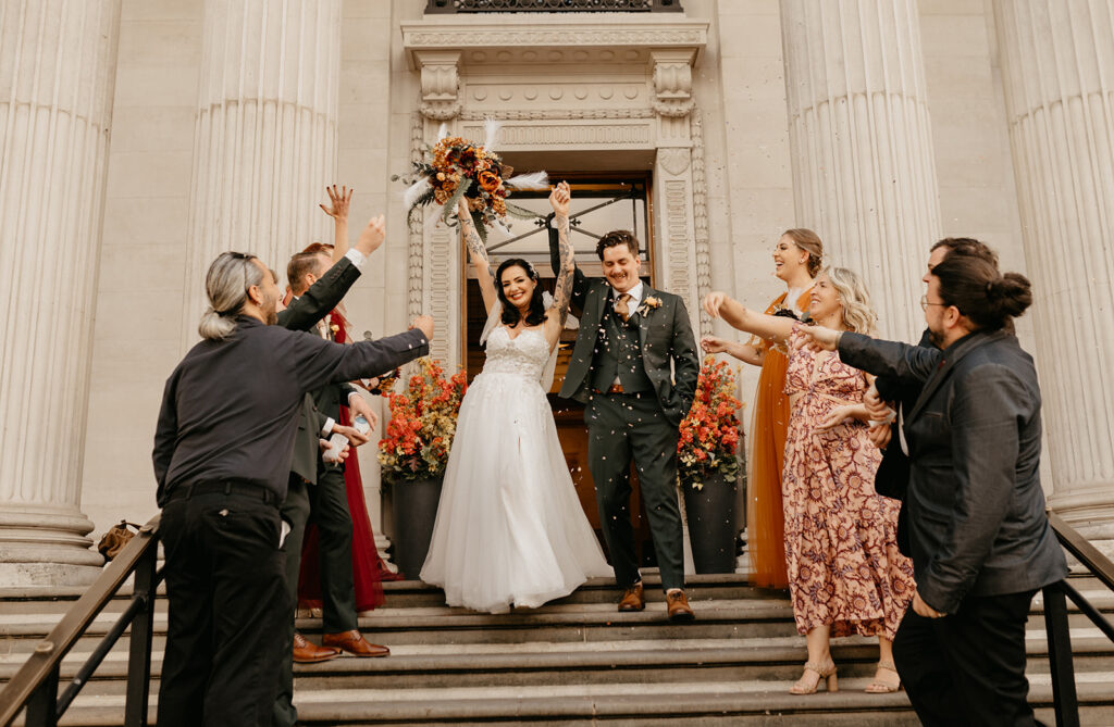 Confetti at Marylebone Town Hall. Megan Donati Photography