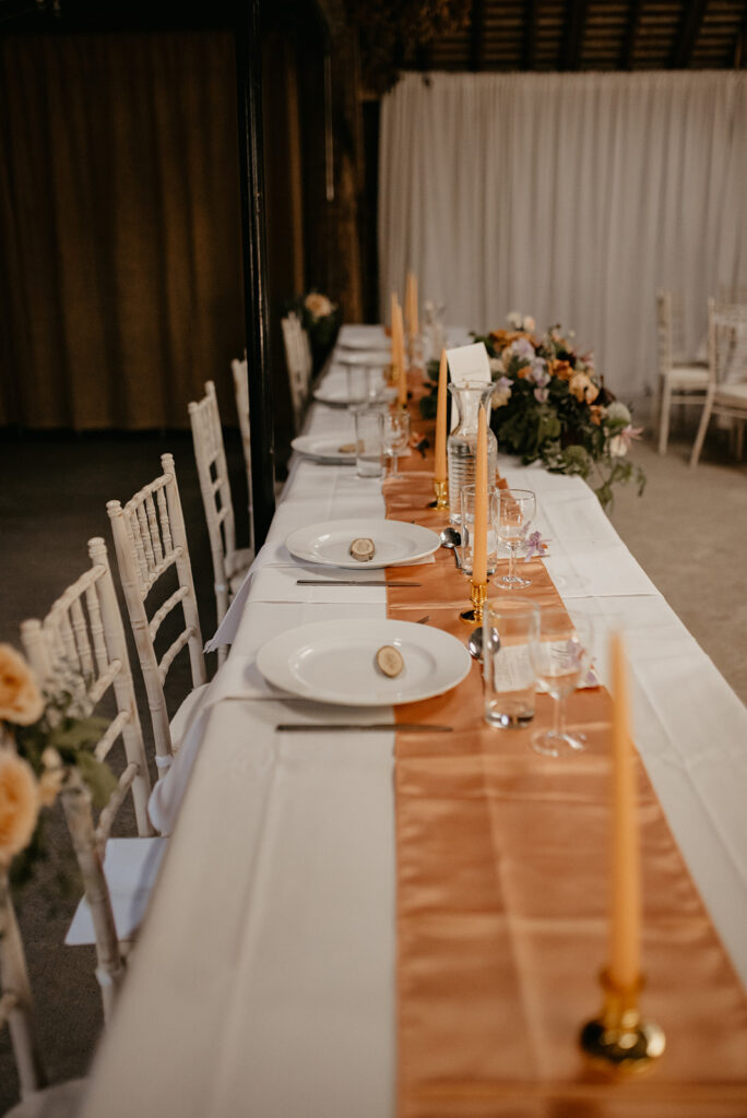 Rust wedding colour theme