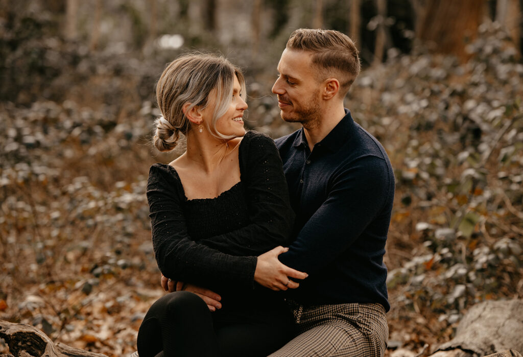 Woodland engagement photoshoot