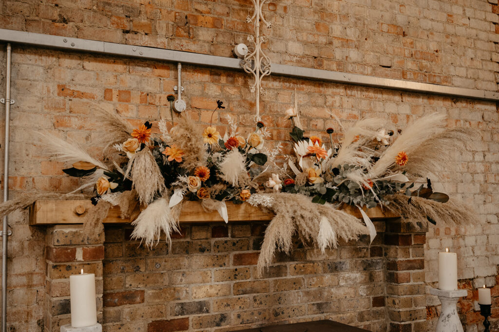 Botley Hill Barn wedding dried flowers