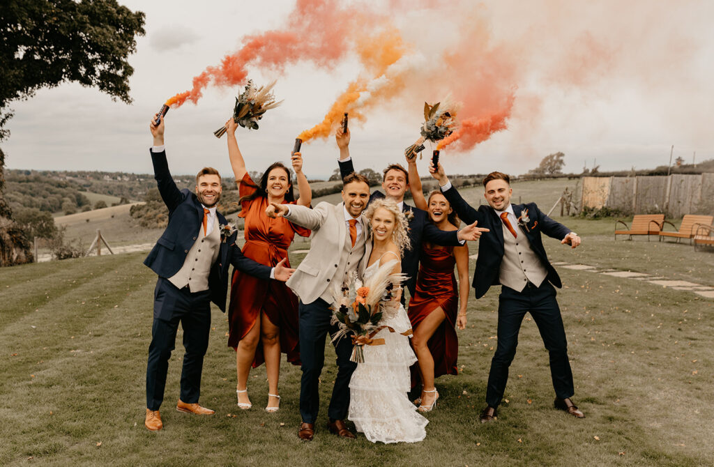 Smoke bomb photos at Botley Hill Barn