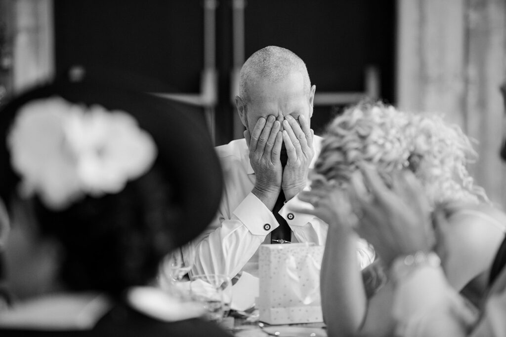 Candid wedding photography in speeches