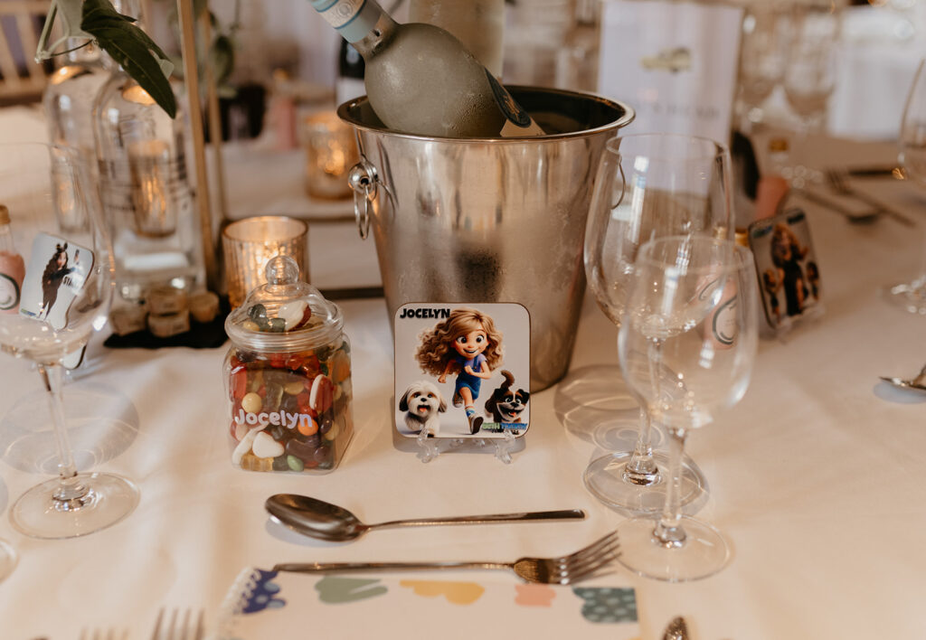 Personalised wedding guest favours