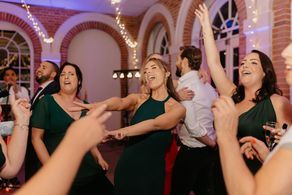 Great Fosters wedding party