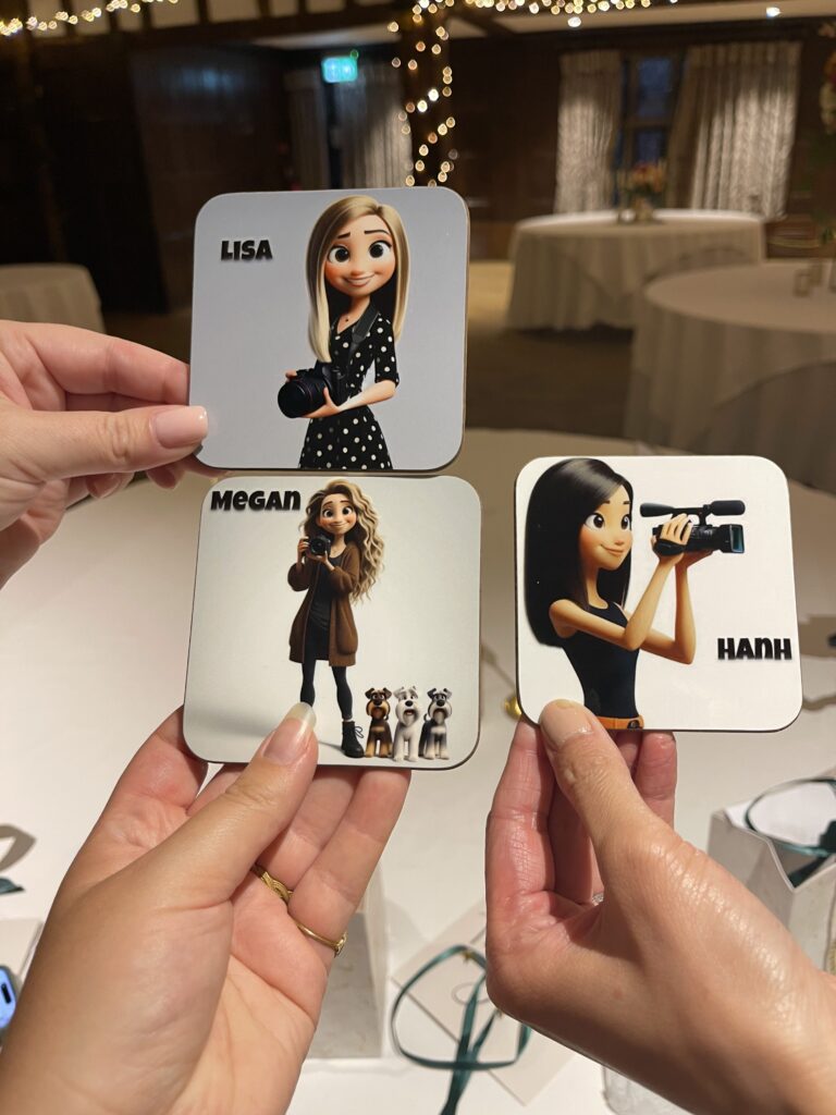 Disney inspired wedding coasters