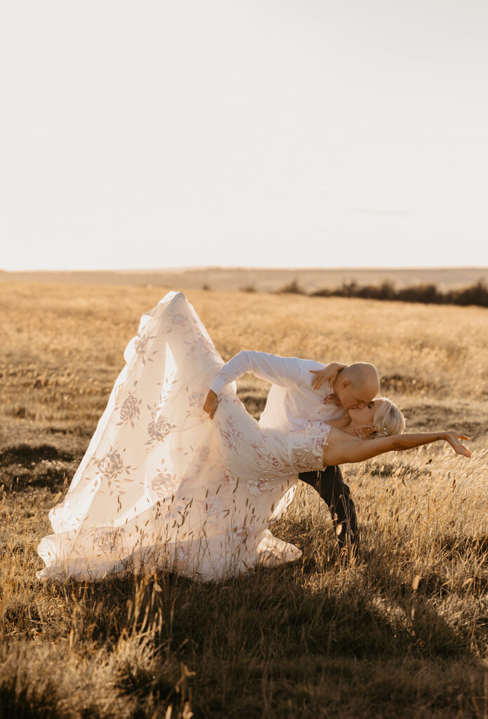 Dreamy sunset portrait at Primrose Hill Farm wedding venue